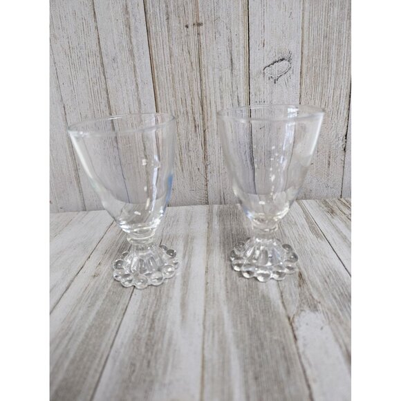Vintage Anchor Hocking Boopie 4 1/2" Juice Cordial Cocktail Glasses Set Of 2 - Picture 4 of 7
